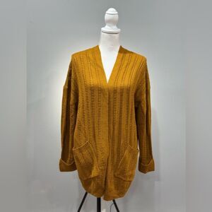 CLEARANCE! Brown Full Circle Trends Open Front Sweater Size M EUC